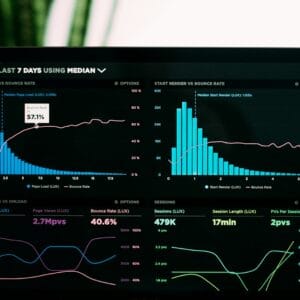 Website technical audit service showing analytics and performance dashboard